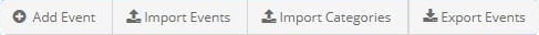 Calendar Settings Buttons