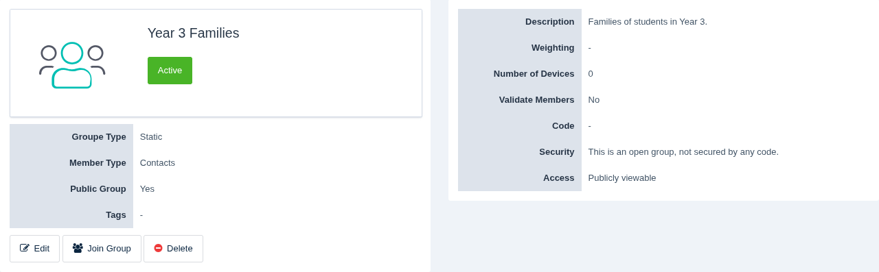A new group with no members yet