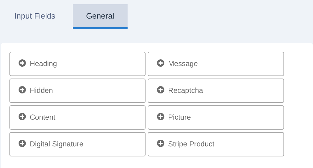The General field types
