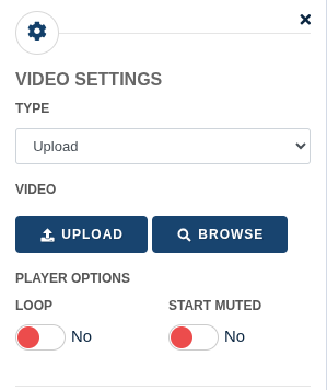 The Video settings