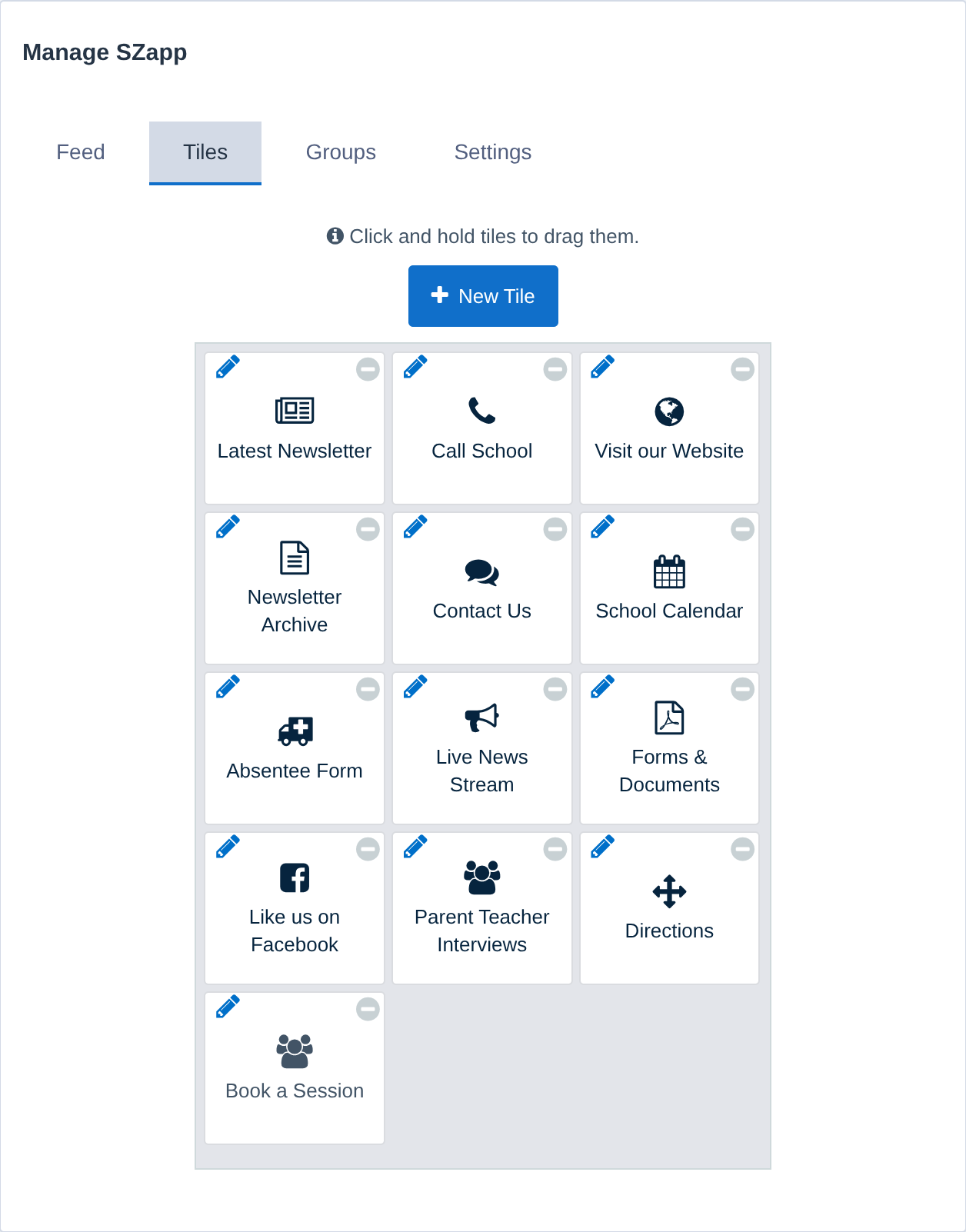 The Tiles tab